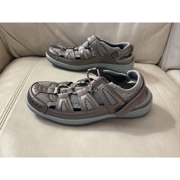 Orthofeet 997 Verona Sandals Women's 7.5 B B Medium Comfort Fisherman Closed Toe - Picture 7 of 11